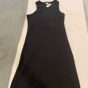 Gap cap sleeve black maxi dress size medium